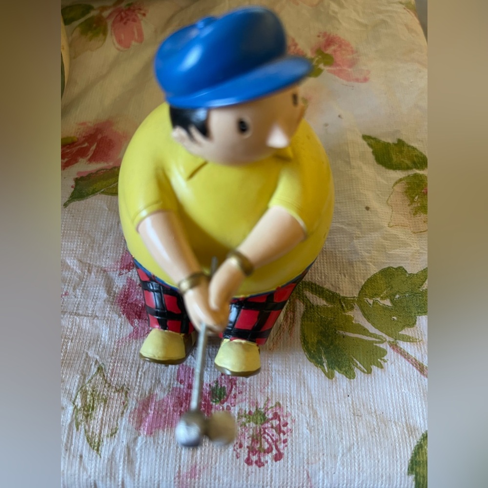 Midwest Vintage fat man Golfer ornament
